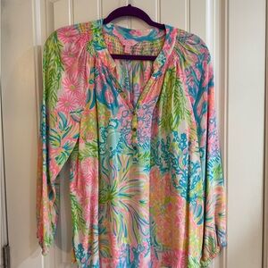 Lilly Pulitzer Pastel Floral Blouse